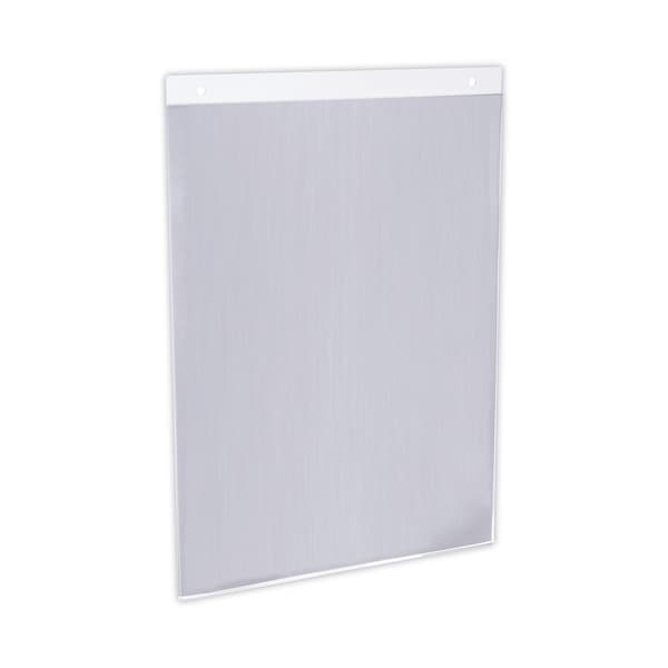 Universal Wall Mount Sign Holder, 8 1/2" x 11", Vertical, Clear, PK2 - UNV76882