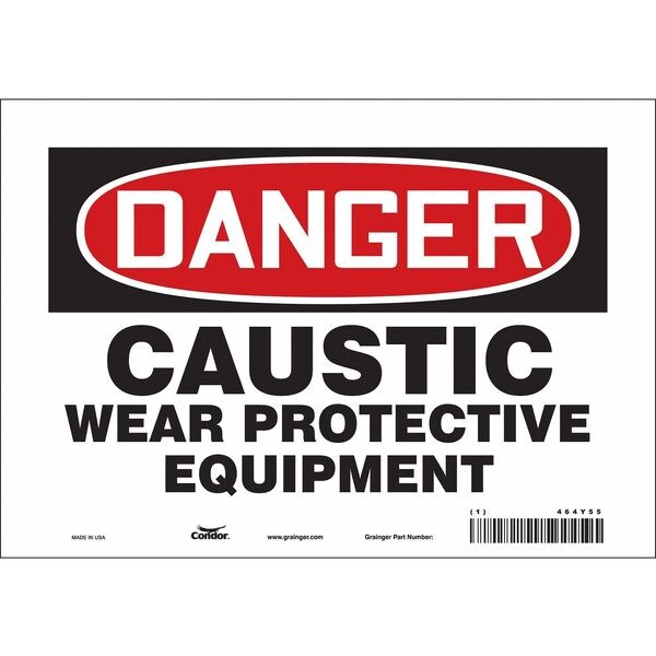 Condor Safety Sign, 7 in Height, 10 in Width, Vinyl, Vertical Rectangle, English, 464Y55 - 464Y55