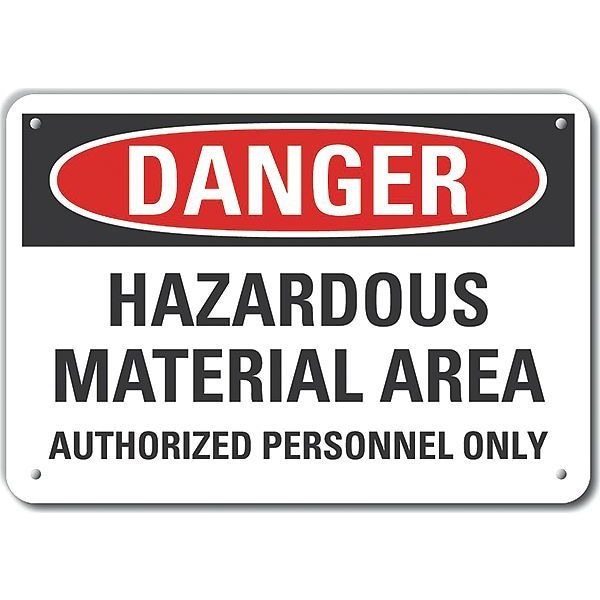 Lyle Danger Sign, 7 in H, 10 in W, Plastic, Vertical Rectangle, English, LCU4-0643-NP_10X7 - LCU4-0643-NP_10X7