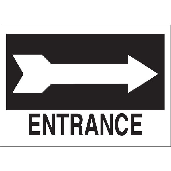 Brady Entrance, 10 in x 14 in, Rectangle, Plastic, 25767 - 25767