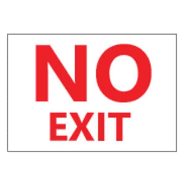 Zing Exit Sign, Aluminum, 10" W, 7" H, No Exit, White - 1886A