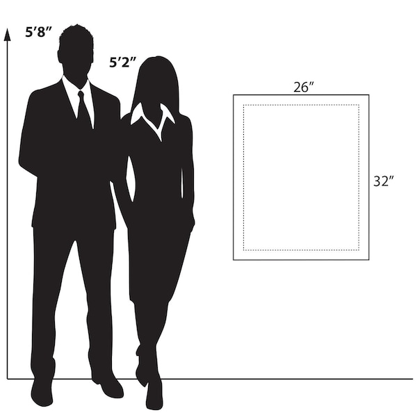 Azar Displays Floating Acrylic Wall Frame, Silver, Holds 22" x 28", Overall 26" x 32" - 105530