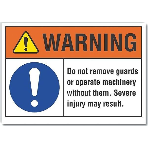 Lyle Decal, Warning Do Not Remove, 5 x 3.5", 3 1/2 in Height, 5 in Width, Polyester, Horizontal Rectangle - LCU6-0006-ND_5X3.5