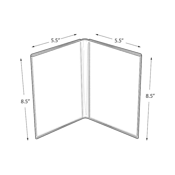 Azar Displays 5.5"W x 8.5"H Dual Frame, PK10 - 107702-10PK