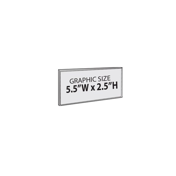 Azar Displays 5.5"W x 2.5"H Sign w/ Adhesive Tape, PK10 - 122015