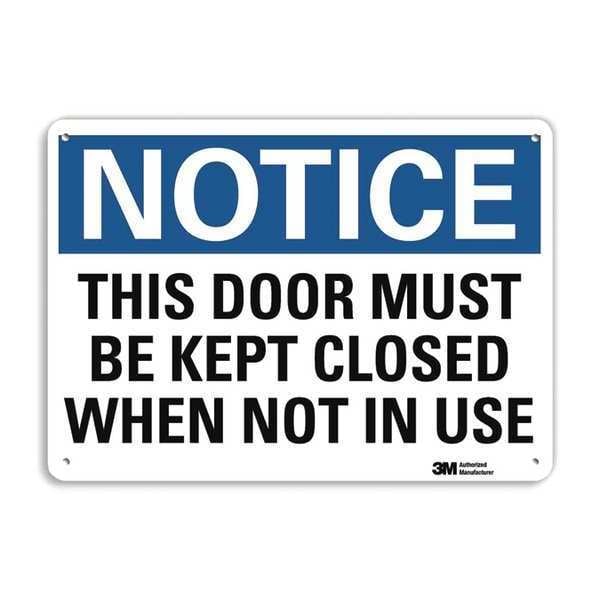 Lyle Notice Sign, 7 in H, 10 in W, Plastic, Vertical Rectangle, English, U5-1552-NP_10X7 - U5-1552-NP_10X7