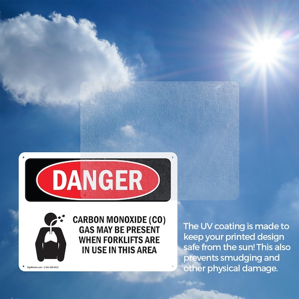 Signmission Carbon Monoxide CO Gas May Danger Sign, Aluminum, 24in W x 18in L, 2PK - OS-2PACK-DS-A-1824-L-2415