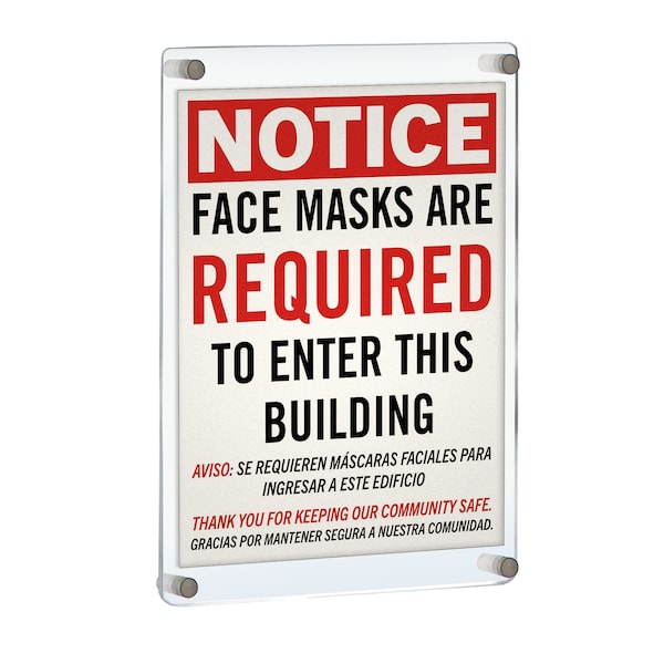 Azar Displays Standoff Sign Holder Frame Display, Graphic Size: 22" X 28" - 105531
