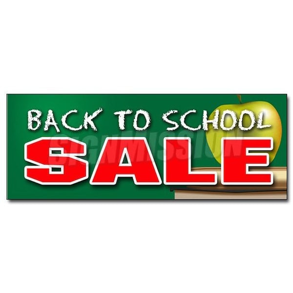 Signmission BACK TO SCHOOL SALE DECAL sticker boys girls clothes sale discount, D-12 Back To School Sale - D-12 BACK TO SCHOOL SALE