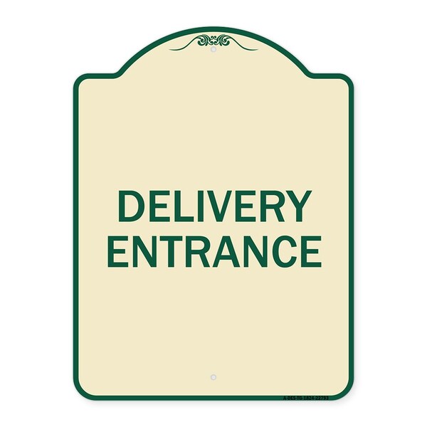 Signmission Traffic Entrance Delivery Entrance Heavy-Gauge Aluminum Architectural Sign, 24" x 18", TG-1824-22793 - A-DES-TG-1824-22793