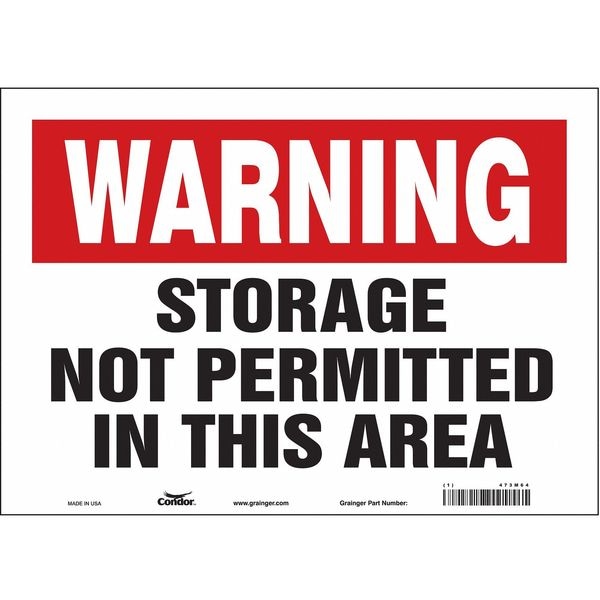 Condor Safety Sign, 10 in Height, 14 in Width, Vinyl, Horizontal Rectangle, English, 473M64 - 473M64