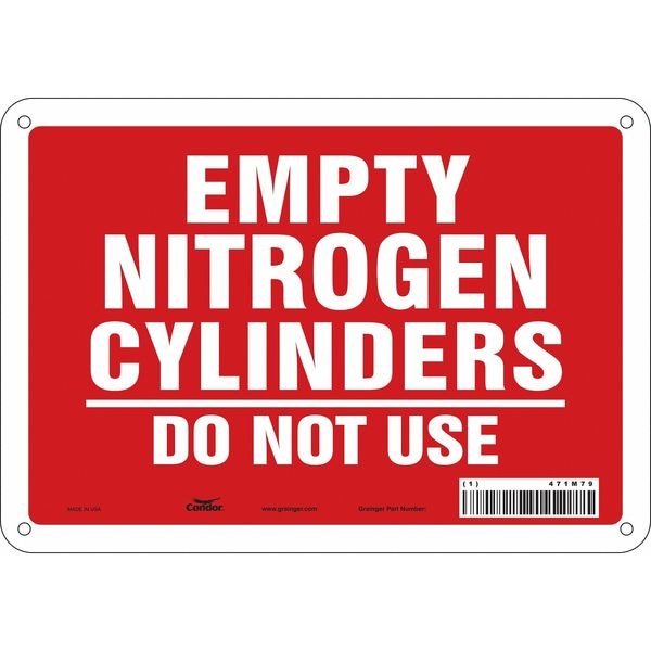Condor Safety Sign, 7 in Height, 10 in Width, Aluminum, Vertical Rectangle, English, 471M79 - 471M79