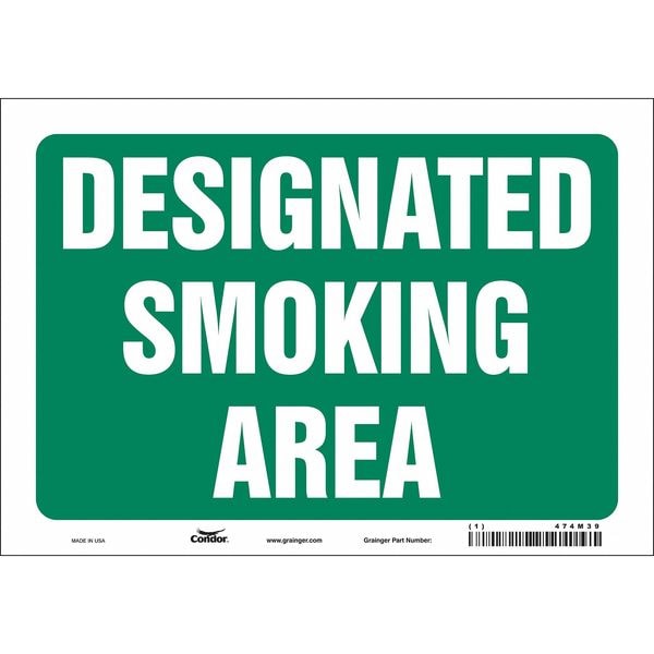 Condor Safety Sign, 7" H, 10" W, Vinyl, Vertical Rectangle, English, 474M39 - 474M39