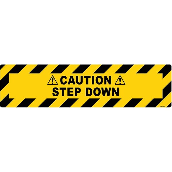 Stranco Floor Sign, 6 in H, 24 in W, Vinyl, Horizontal Rectangle, English, FS-624-621 - FS-624-621