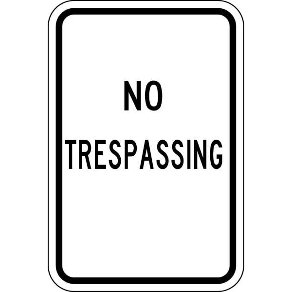 Lyle Traffic Sign, 18 in H, 12 in W, Aluminum, Vertical Rectangle, English, NT-005-BW-12HA - NT-005-BW-12HA
