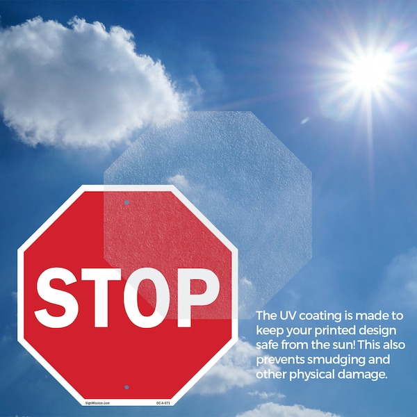 Signmission Stop, 10 Inch X 10 Inch, Aluminum Metal Signs - OC-A-10-71