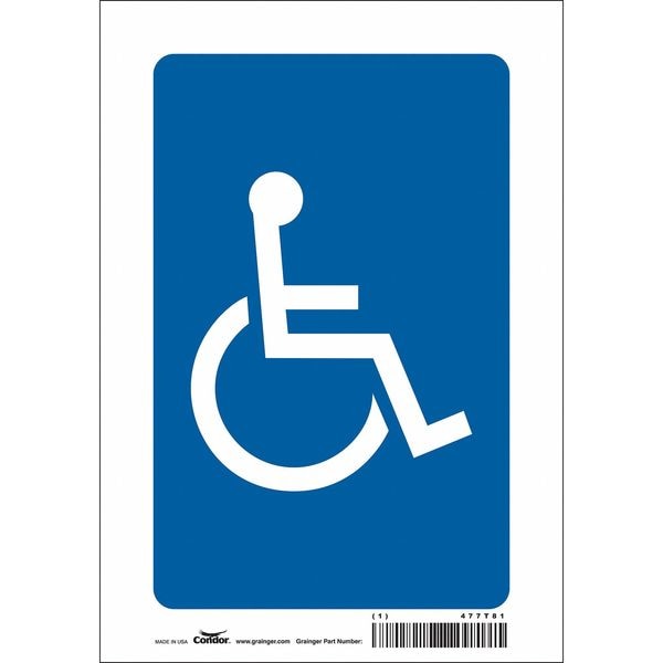 Condor Traffic Sign, 10 in H, 7 in W, Vinyl, Horizontal Rectangle, English, 477T81 - 477T81