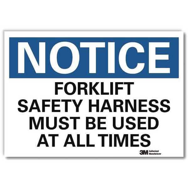 Lyle Notice Sign, 7 in H, 10 in W, Reflective Sheeting, Vertical Rectangle, English, U5-1237-RD_10X7 - U5-1237-RD_10X7