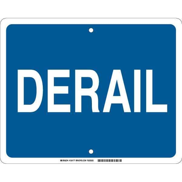Brady Railroad Sign, 12 in H, 15 in W, Horizontal Rectangle, English, 134177 - 134177
