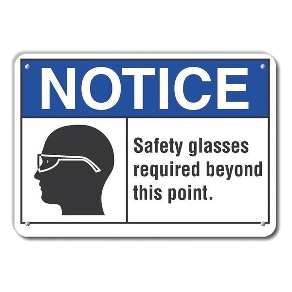 Lyle Notice Sign, 10 in Height, 14 in Width, Plastic, Horizontal Rectangle, English - LCU5-0035-NP_14X10