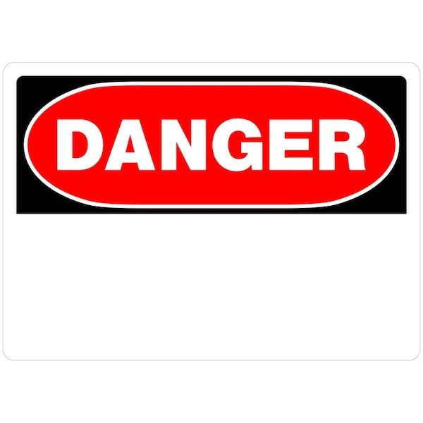 Hillman HILLMAN English White Danger Sign 10 in. H X 14 in. W - 842052