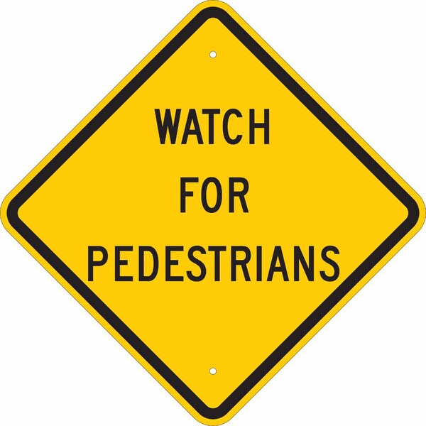 Brady Traffic Sign, 18 in H, 18 in W, Aluminum, Diamond, English, 124603 - 124603