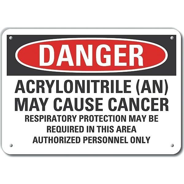 Lyle Decal, Danger Acrylonitrile, 10 x 7" - LCU4-0715-RA_10X7