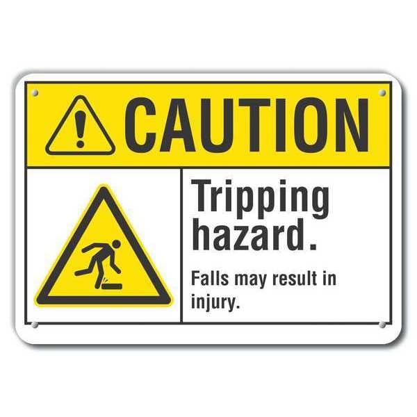 Lyle Caution Sign, 10 in H, 14 in W, Aluminum, Horizontal Rectangle, LCU3-0024-RA_14x10 - LCU3-0024-RA_14X10