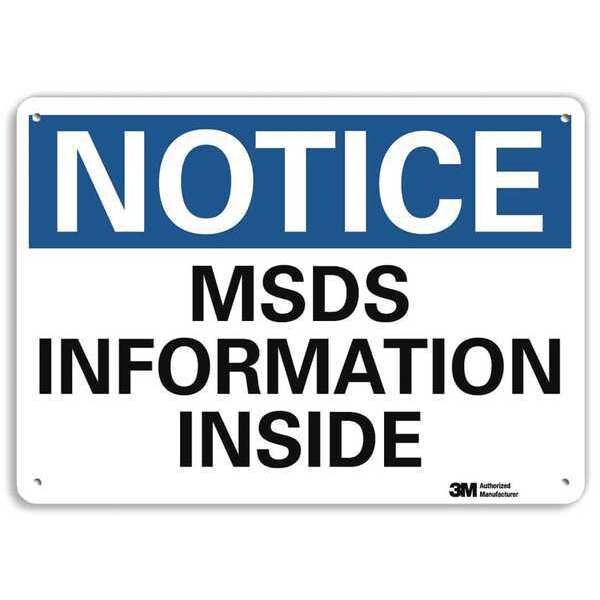 Lyle Notice Sign, 10 in Height, 14 in Width, Plastic, Horizontal Rectangle, English - U5-1330-NP_14X10