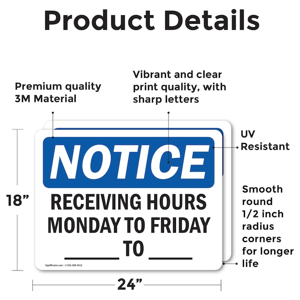 Signmission 24 in W, 18 in H, Vinyl Decal - OS-2PACK-NS-D-1824-L-17991