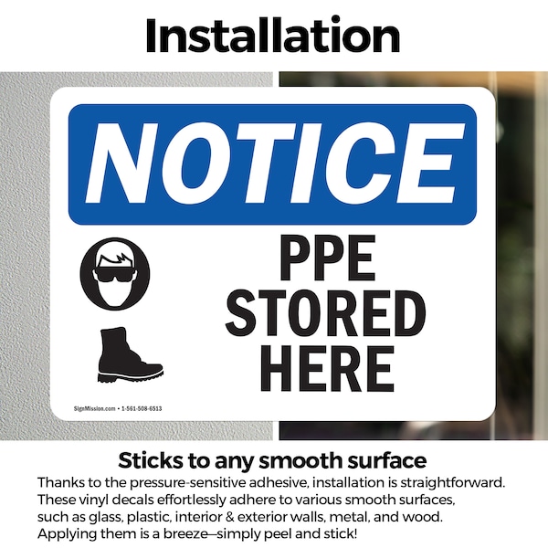 Signmission 7 in Height, 10 in Width, Vinyl Decal, Rectangle - OS-2PACK-NS-D-710-L-17776