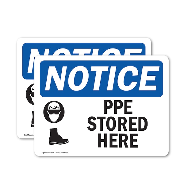 Signmission 7 in Height, 10 in Width, Vinyl Decal, Rectangle - OS-2PACK-NS-D-710-L-17776