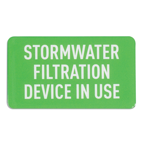 Pig Storm Drain Utility Sign, Stormwater Filtration Device in Use, 10PK - SGN8201-896