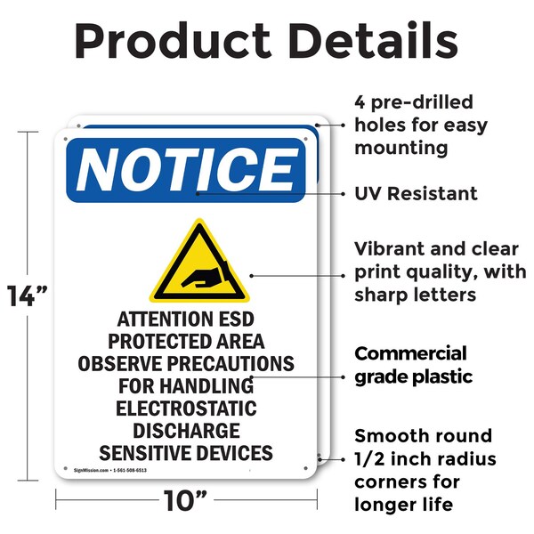 Signmission Safety Culture Sign, 10 in Width, Plastic, Rectangle - OS-2PACK-NS-P-1014-V-10201