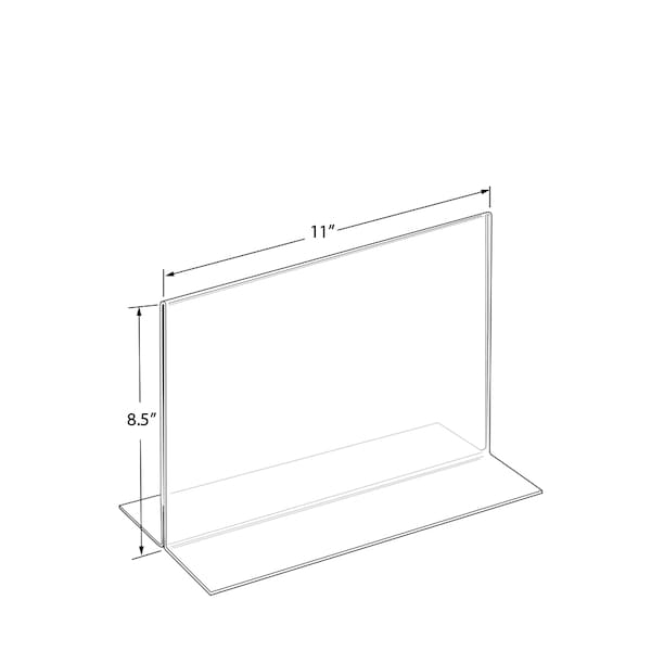 Azar Displays 11"W x 8.5"H Double-Foot Two Sided Sign Holder, PK10 - 152715