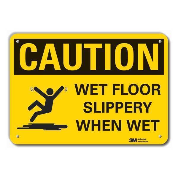 Lyle Caution Sign, 7 in H, 10 in W, Plastic, Vertical Rectangle, English, LCU3-0495-NP_10x7 - LCU3-0495-NP_10X7