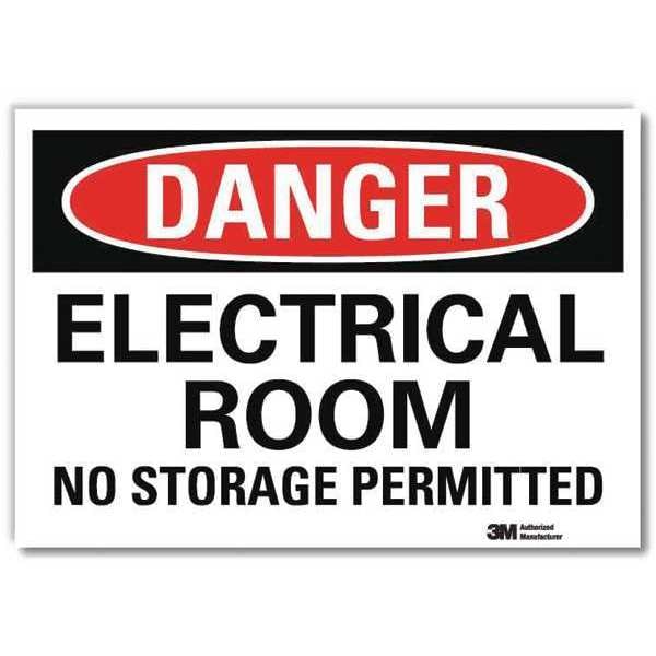 Lyle Danger Sign, Self-Adhesv Mount, 7inWx5inH, U3-1410-RD_7X5 - U3-1410-RD_7X5