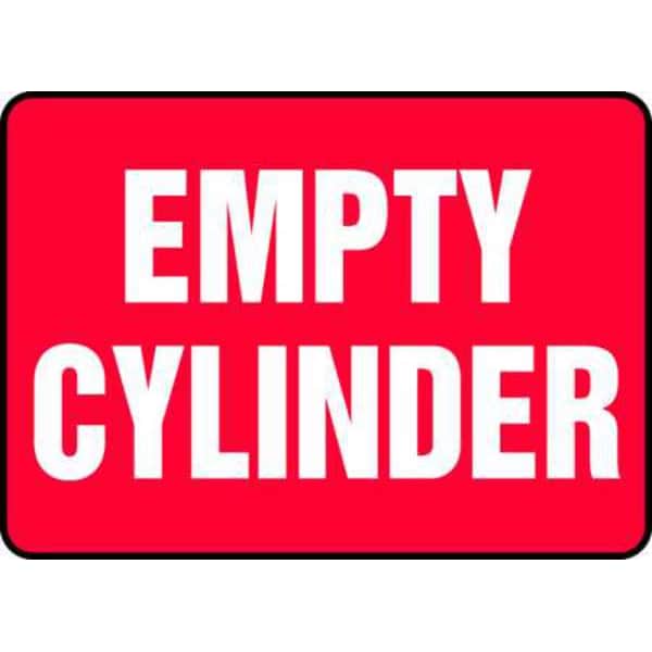 Accuform Cylinder Sign, 7 in H, 10 in W, Rectangle, English, MCPG595VA - MCPG595VA