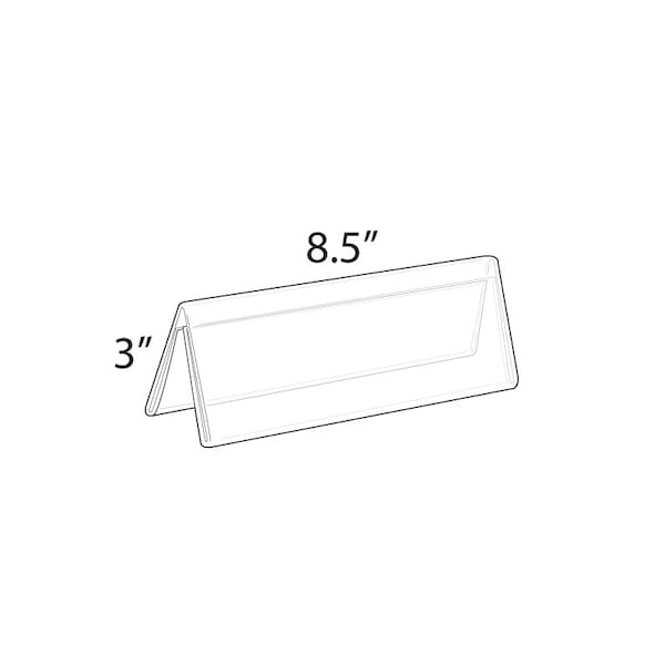 Azar Displays 8.5"W x 3"H Two-Sided Nameplate, PK10 - 192805