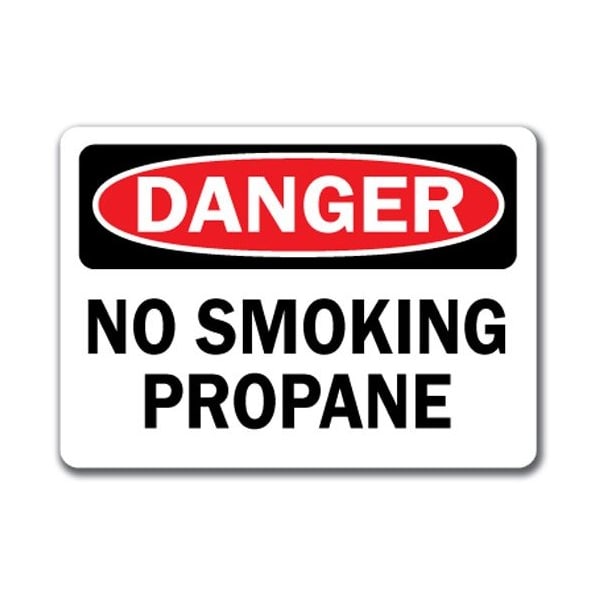 Signmission Danger Sign-No Smoking Propane-10in x 14in OSHA Safety Sign, 10" L, 14" H, DS-No Smoking Propane - DS-NO SMOKING PROPANE
