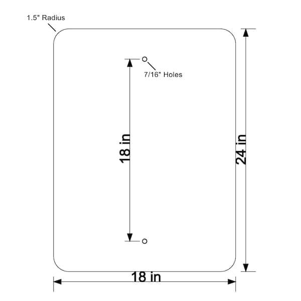 Sign Solutions Usa 24 in Height, 18 in Width, Aluminum, Vertical Rectangle - DCS08HYE1824CUS00195