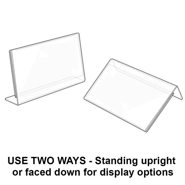Azar Displays 5.5"W x 3.5"H Angled Sign Holder, PK10 - 112759