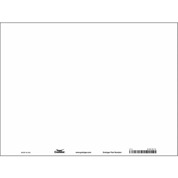 Condor Blank Sign, 24" W, 18" H, No Text, Aluminum, White - 486U13