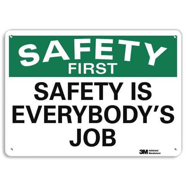 Lyle Safety Sign, 10 in H, 14 in W, Plastic, English, U7-1243-NP_14X10 - U7-1243-NP_14X10