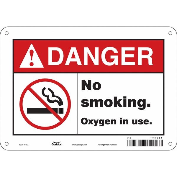 Condor Safety Sign, 7" H, 10" W, Vertical Rectangle, English, 473U31 - 473U31