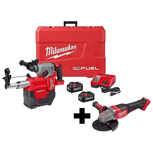 Milwaukee Tool M18 FUEL 1-1/8" SDS+RtryHmr, ImpWrnch - 2914-22DE, 2980-20