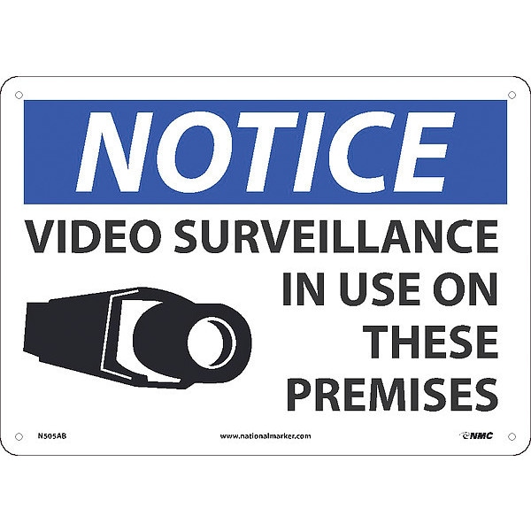 Nmc Video Surveillance In Use On These Premises, 10X14, .040 Alum Sign - N505AB