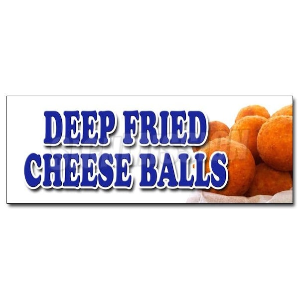 Signmission DEEP FRIED CHEESE BALLS DECAL sticker beer battered on a stick cheddar, D-12 Deep Fried Cheese Balls - D-12 DEEP FRIED CHEESE BALLS