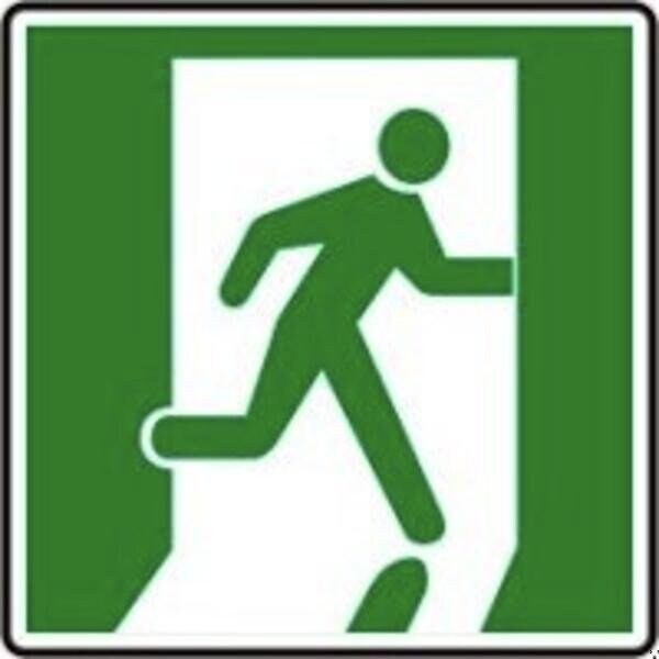 Accuform Exit Sign, Plastic, 18 in W, 4 in H - MEXT408VP