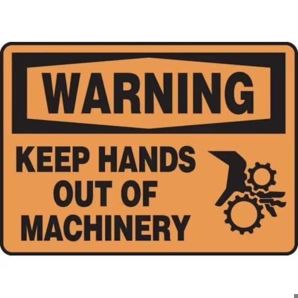 Accuform OSHA WARNING SAFETY SIGN KEEP HANDS MEQM305VP - MEQM305VP